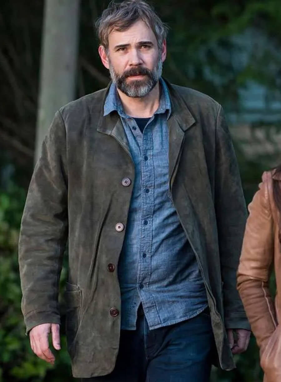 Harpoon Karl Alberg Inspired Grey Leather Jacket - Murder in a Small Town Style