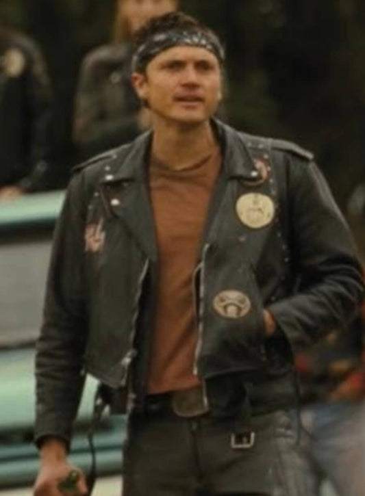 Harpoon Corky Inspired Black Biker Jacket - The Bikeriders Style