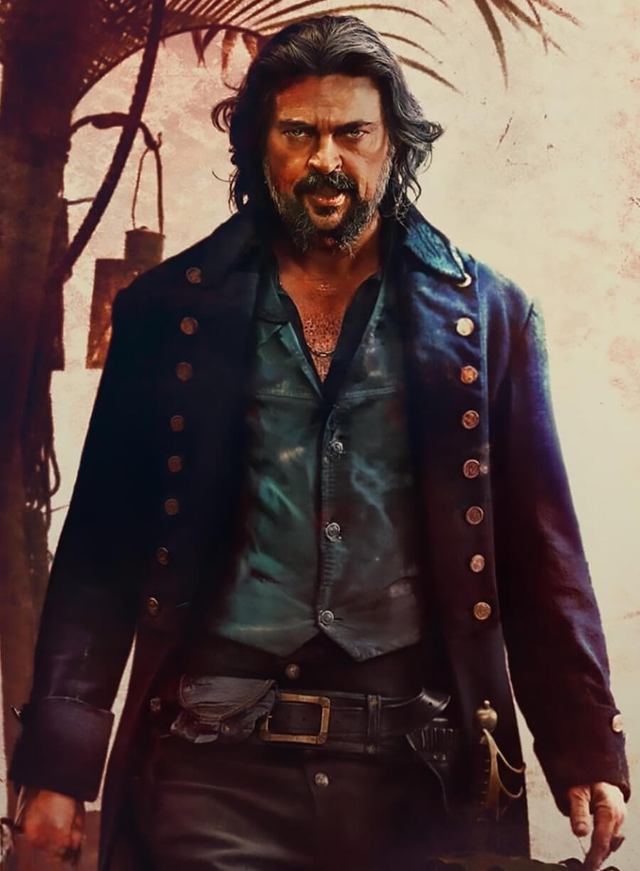 Harpoon Captain Connor Inspired Black Coat - The Bluff Style