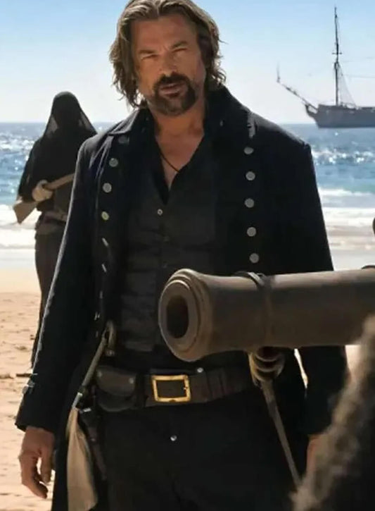 Harpoon Captain Connor Inspired Black Coat - The Bluff Style