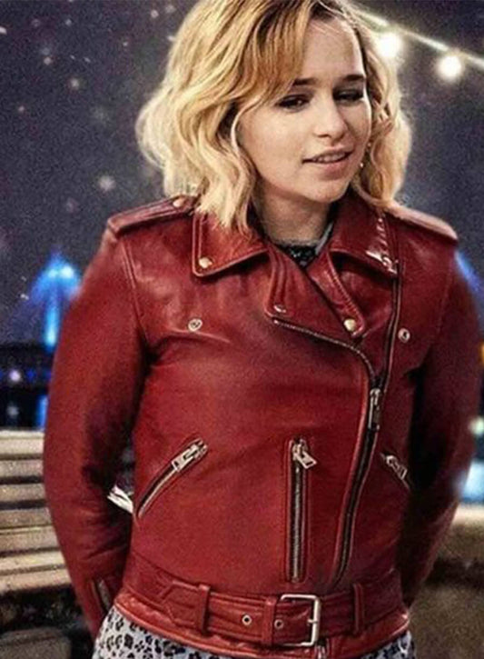 Harpoon Katarina Andrich Inspired Red Biker Jacket - Last Christmas Style