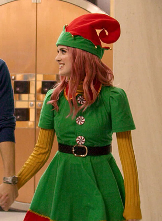 Harpoon Kat Decker Inspired Green Wool Fabric Wool Jacket - A Cinderella Story: Christmas Wish 2019 Style