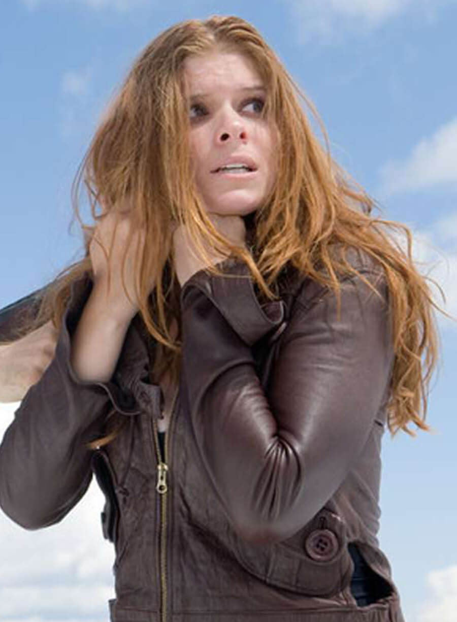 Harpoon Sarah Fenn Inspired Brown Real Leather Hooded Jacket - Shooter Style