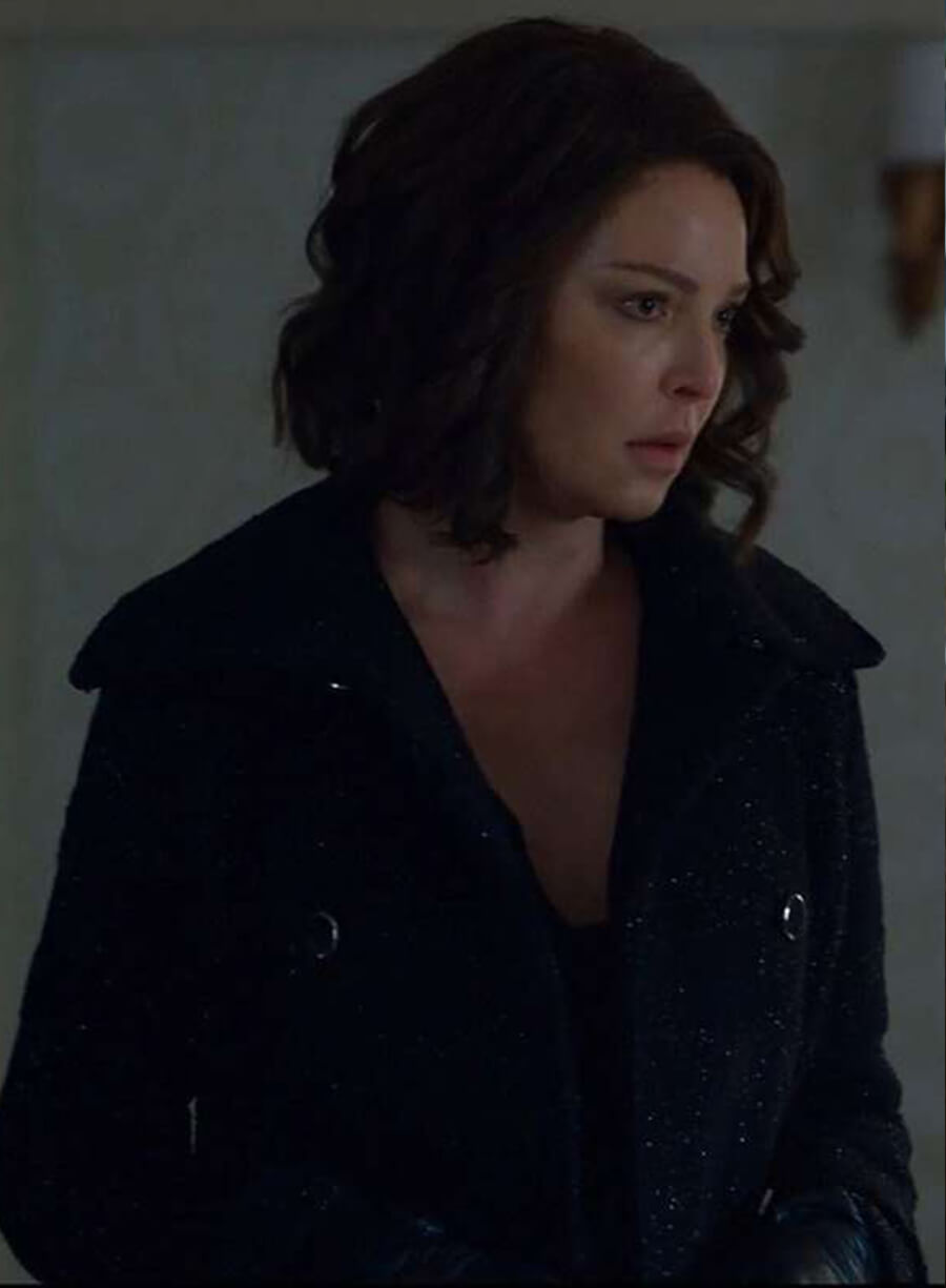 Harpoon Katherine Heigl Inspired Black Wool Fabric Coat - Firefly Lane Style