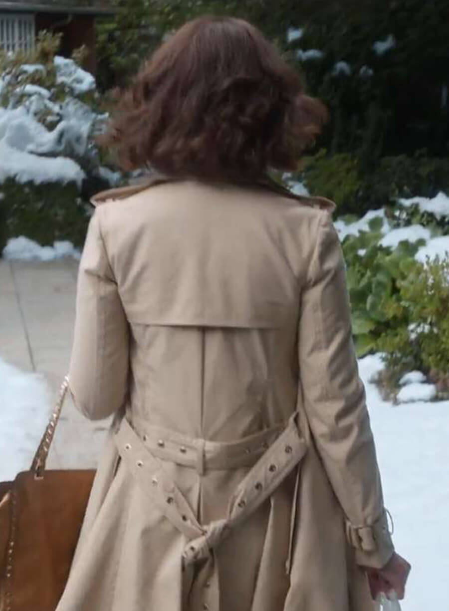 Harpoon Katherine Heigl Inspired Beige Cotton Fabric Coat - Firefly Lane Style