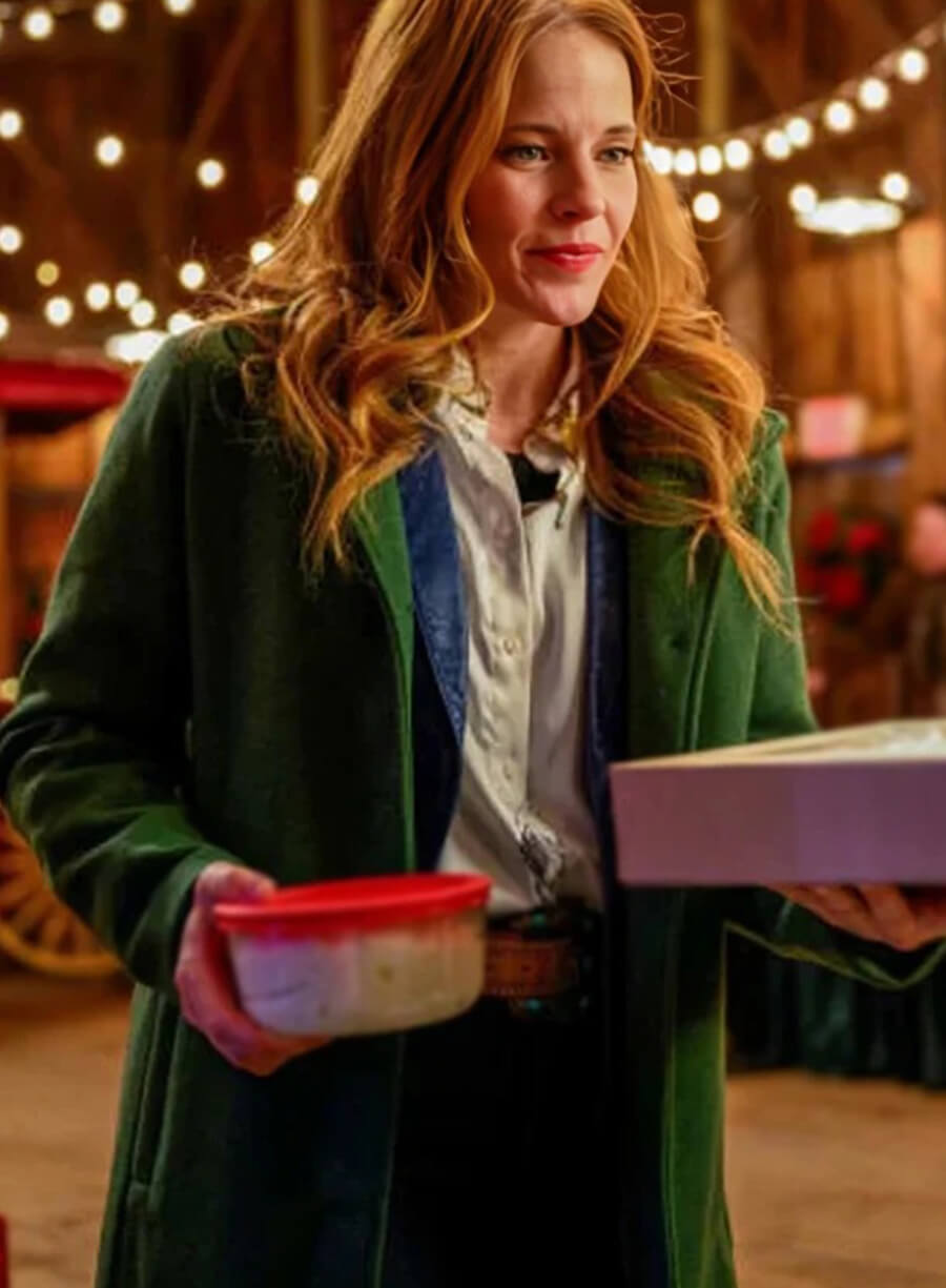 Harpoon Chef Emma Parker Inspired Green Wool Fabric Coat - A Cherry Pie Christmas Style