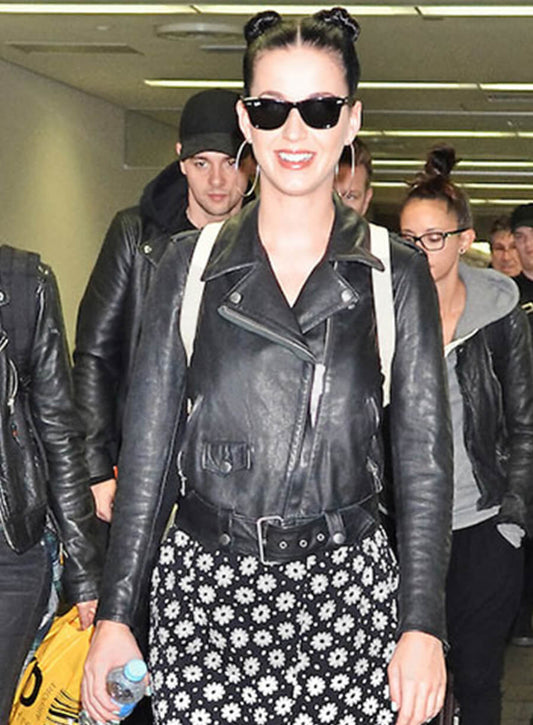 Harpoon Katy Perry Inspired Black Leather Jacket