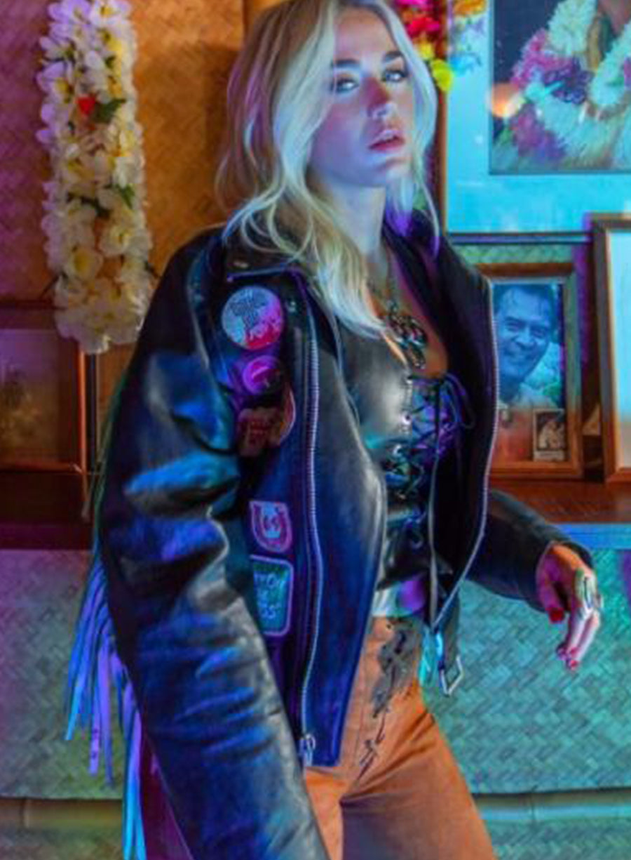 Harpoon Katy Perry Inspired Black Biker Jacket - Harleys In Hawaii Style