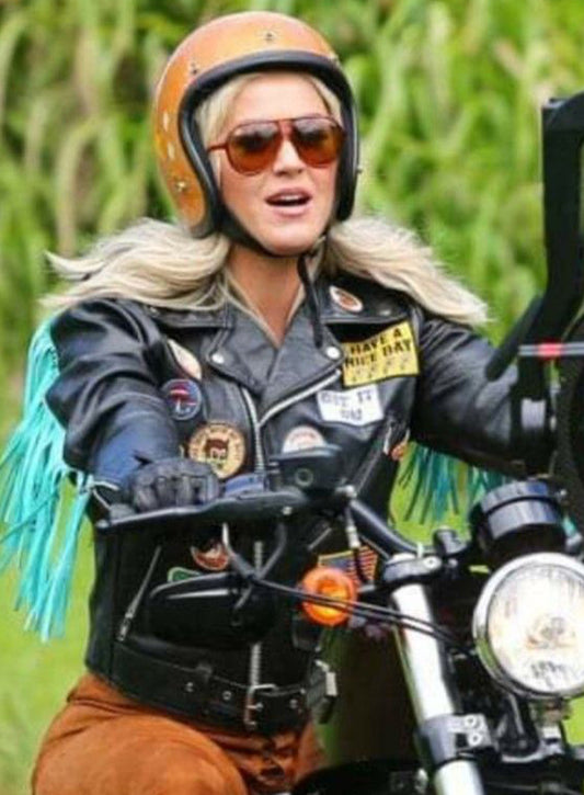 Harpoon Katy Perry Inspired Black Biker Jacket - Harleys In Hawaii Style