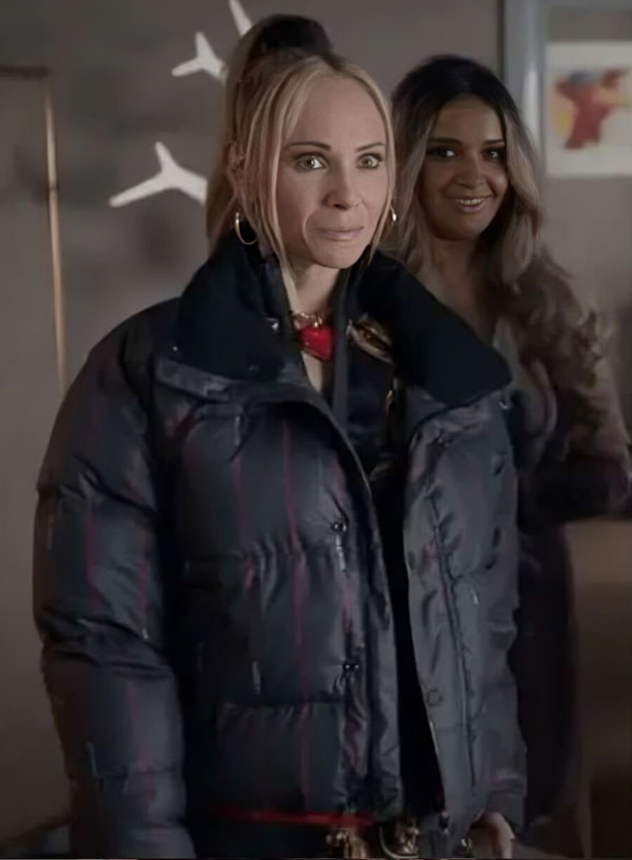 Harpoon Keeley Jones Inspired Black Leather Jacket - Ted Lasso S03 Style