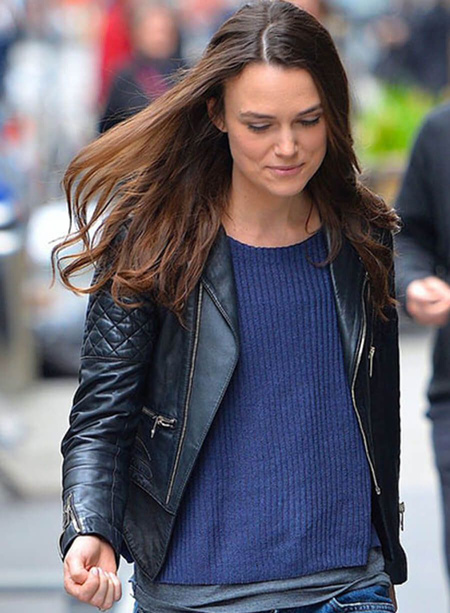 Harpoon Keira Knightley Inspired Black Biker Jacket