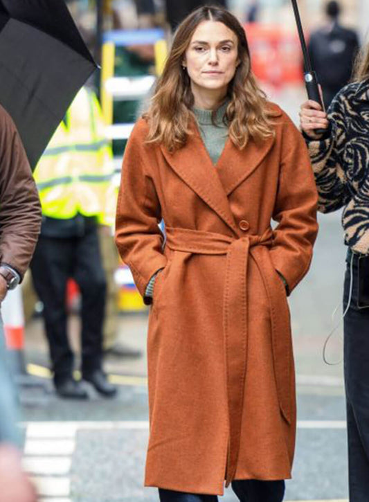 Harpoon Helen Webb Inspired Brown Wool Fabric Coat - Black Doves 2024 Style