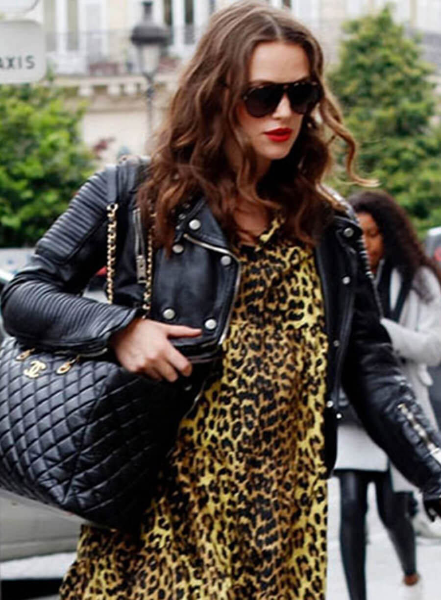 Harpoon Keira Knightley Inspired Black Leather Jacket