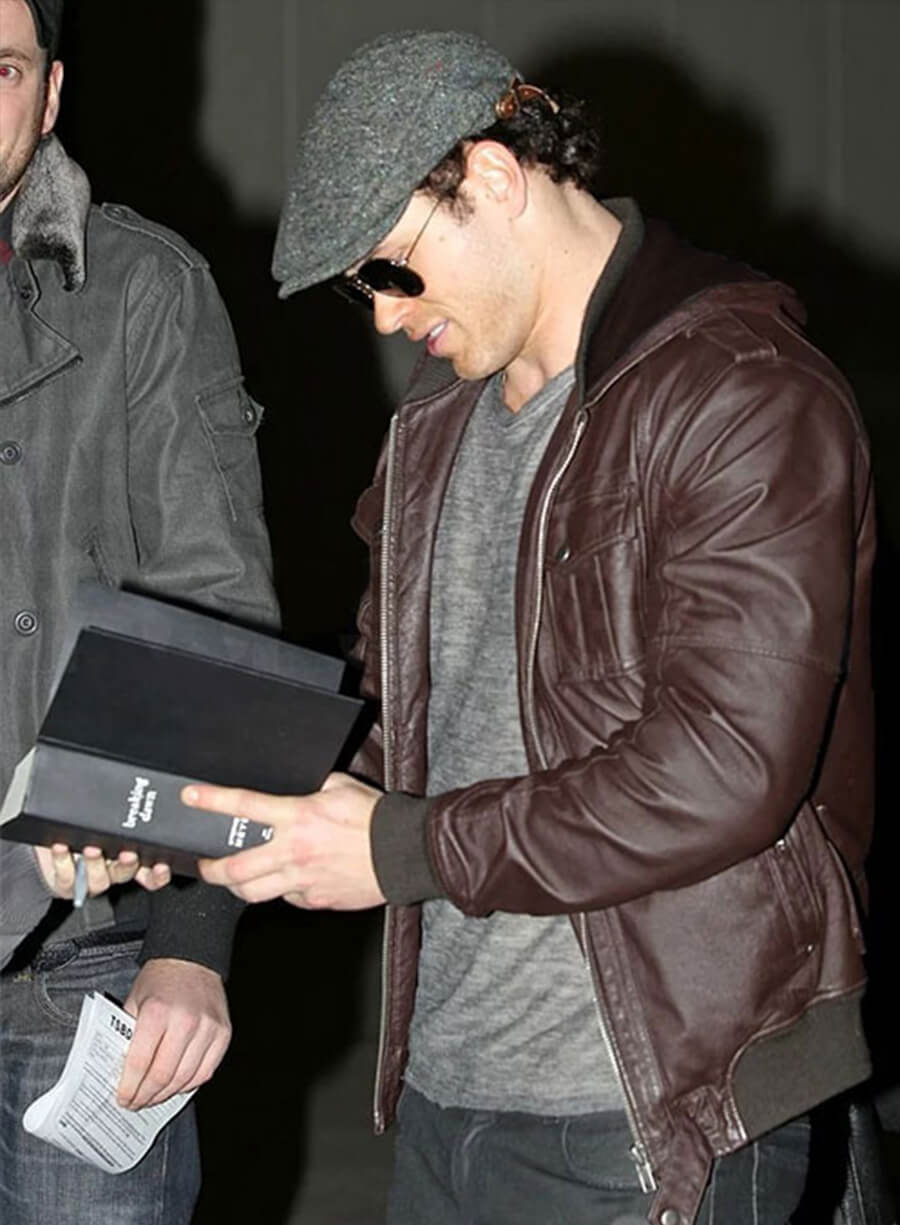 Harpoon Kellan Lutz Inspired Brown Bomber Jacket