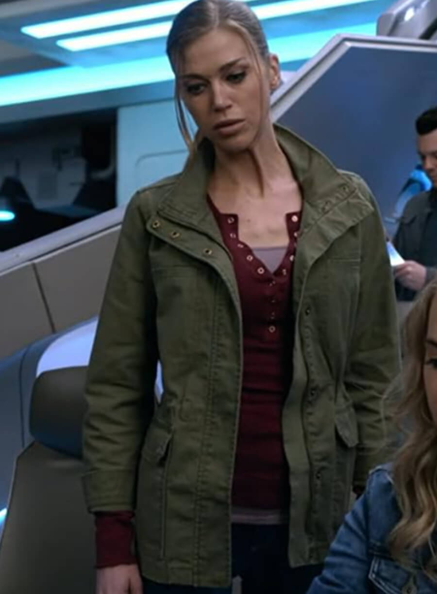 Harpoon Kelly Grayson Inspired Green Leather Jacket - The Orville Style