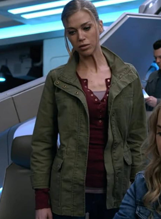 Harpoon Kelly Grayson Inspired Green Leather Jacket - The Orville Style