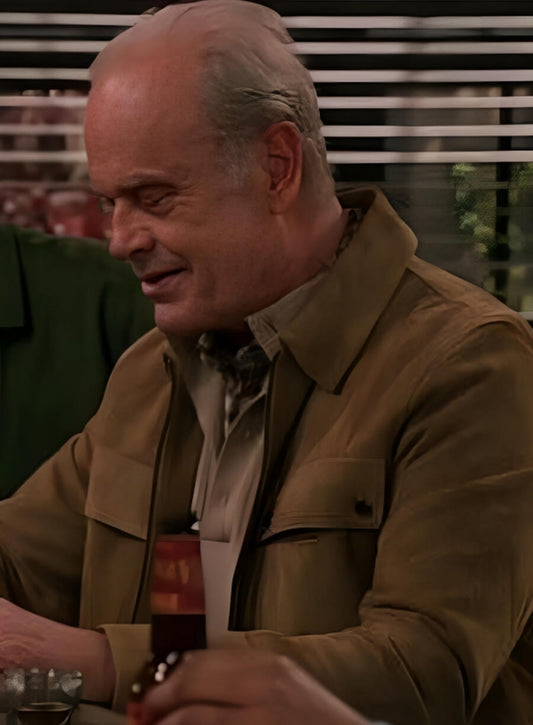 Harpoon Kelsey Grammer Suede Inspired Brown Suede Leather Leather Jacket