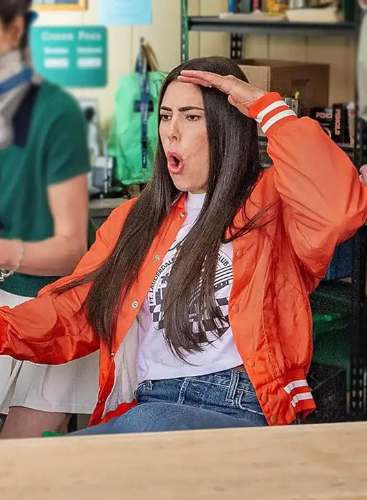 Harpoon Mark Meachum Inspired Orange Varsity Jacket - Happy Gilmore 2 Style