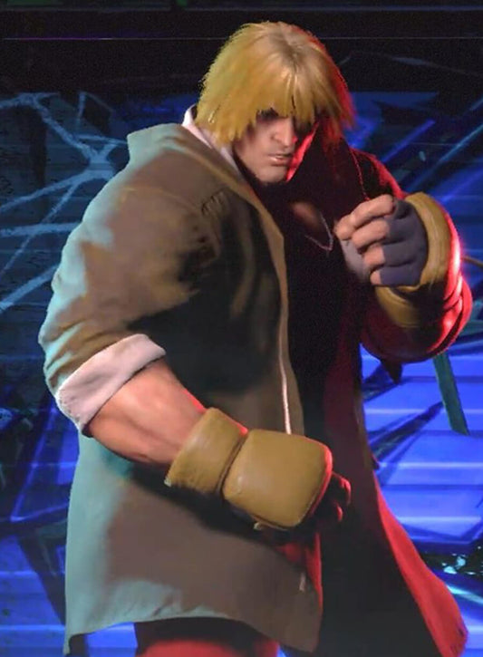 Harpoon Ken Masters Inspired Brown Hooded Jacket - Street Fighter 6 Style
