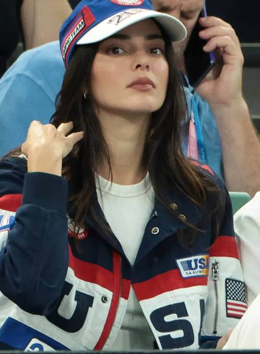 Harpoon Kendall Jenner Paris Olympics USA Inspired Multi-Color Cotton Fabric Cotton Jacket