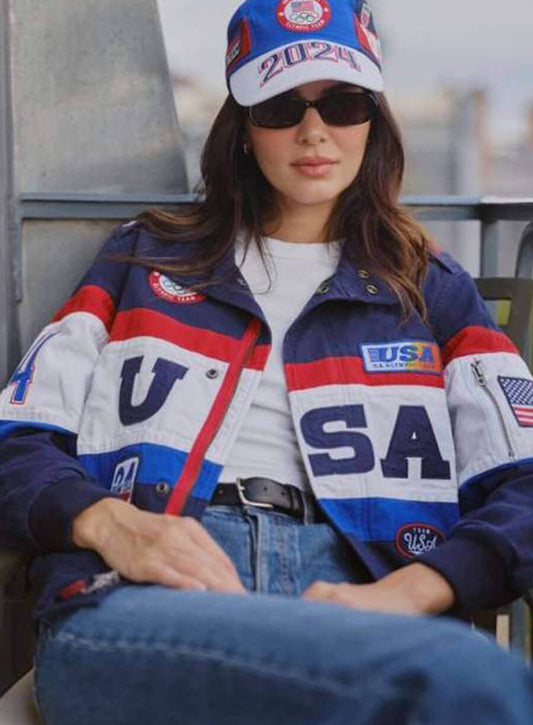 Harpoon Kendall Jenner Paris Olympics USA Inspired Multi-Color Cotton Fabric Cotton Jacket