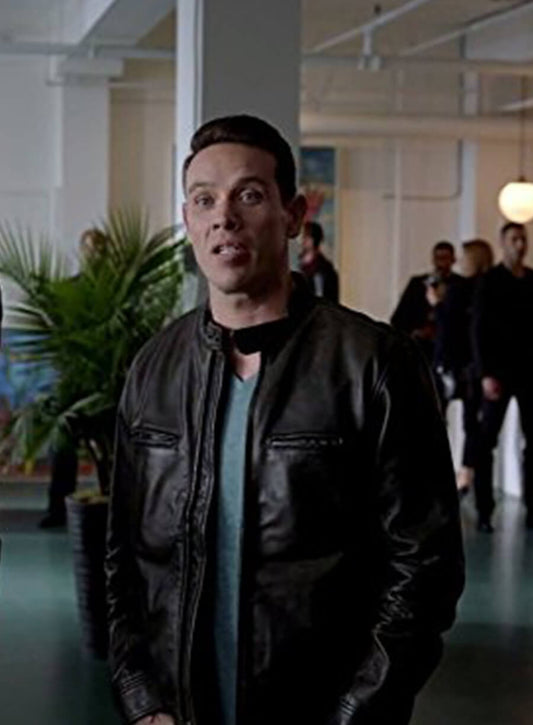 Harpoon Dan Inspired Black Leather Jacket - Lucifer Style