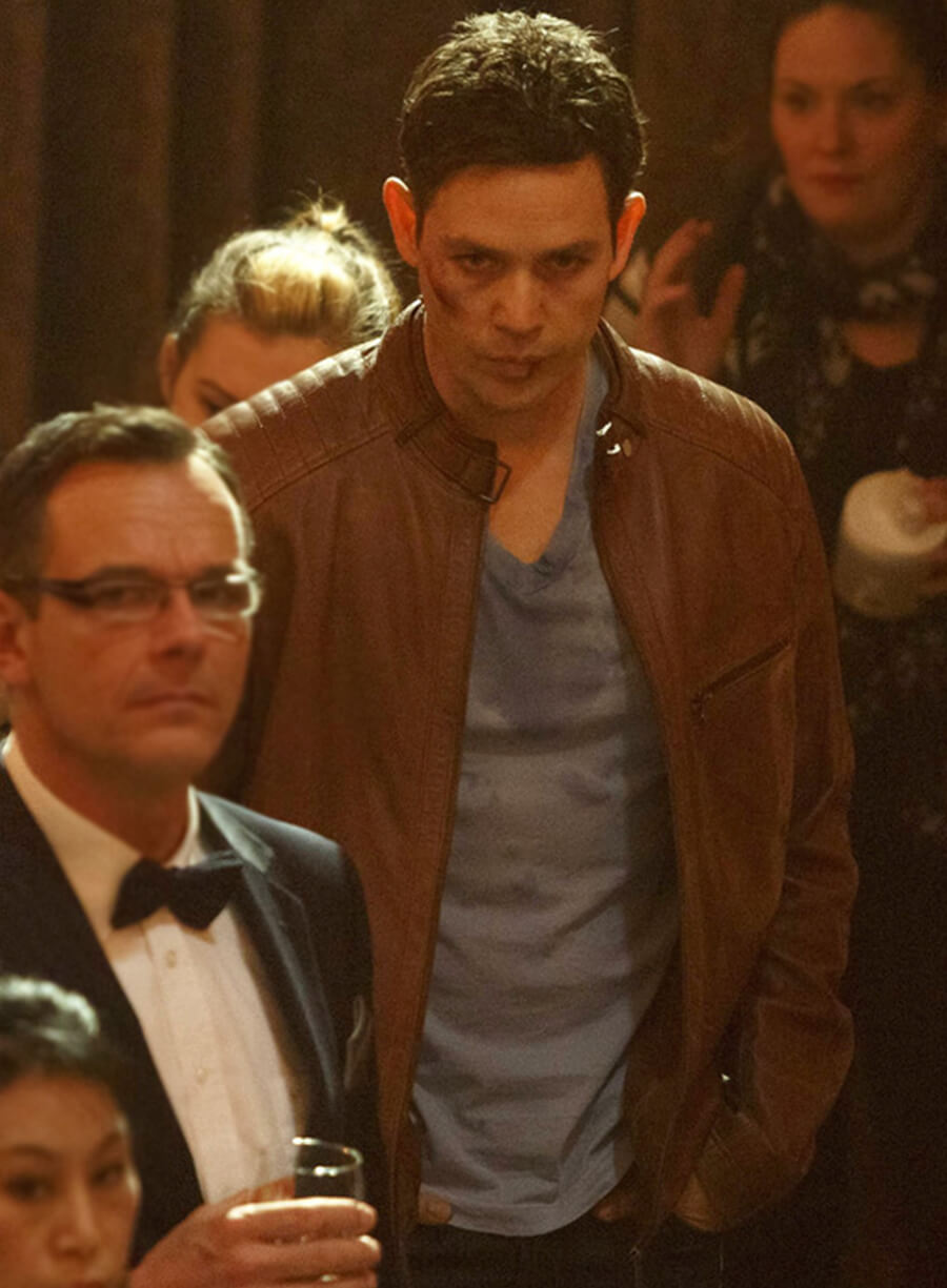 Harpoon Dan Inspired Brown Leather Jacket - Lucifer S01 Style