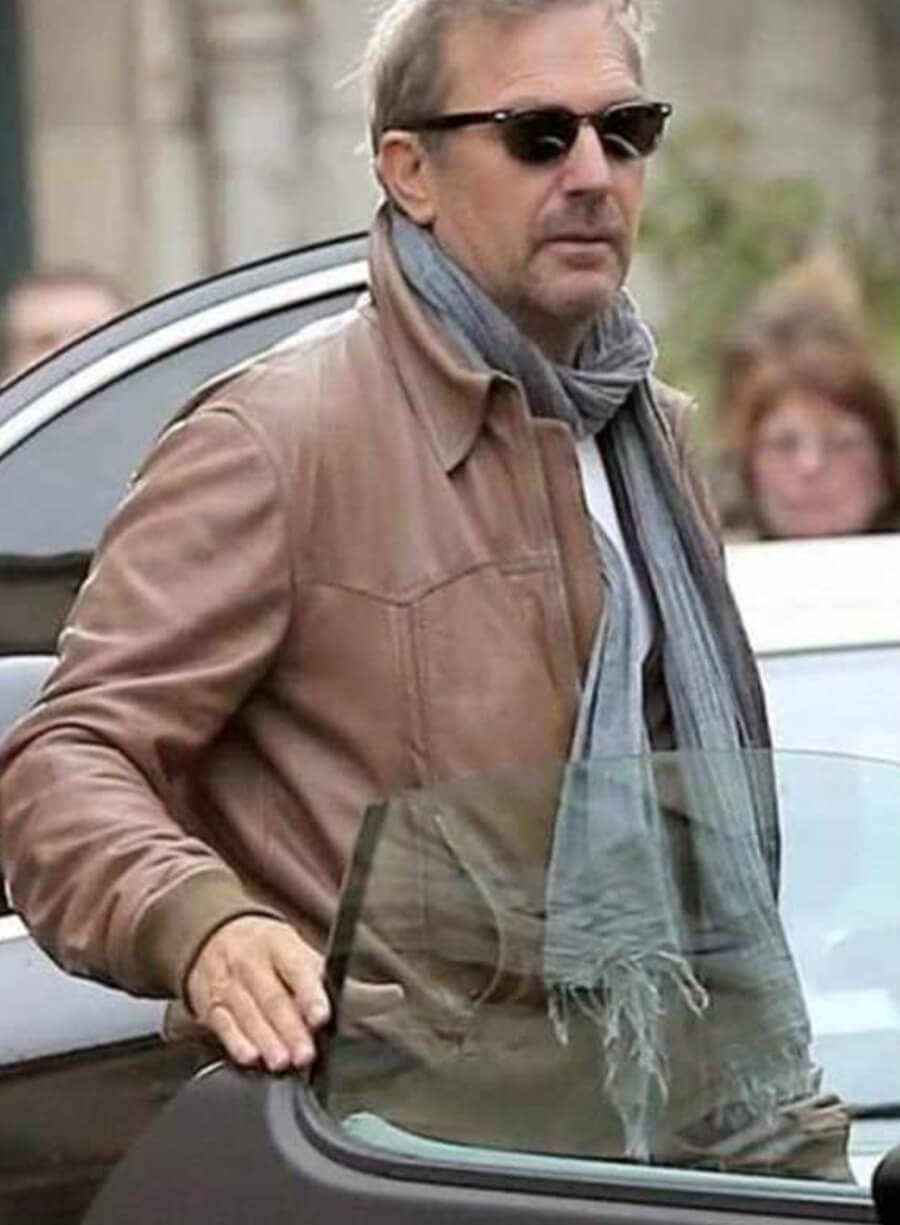 Harpoon Kevin Costner Inspired Brown Real Leather Leather Jacket - 3 Days To Kill Style