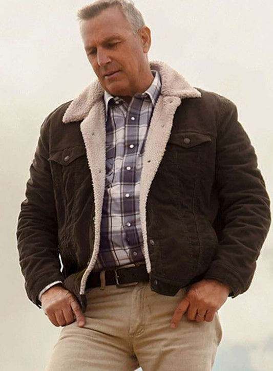 Harpoon Kevin Costner Inspired Black Cotton Fabric Cotton Jacket - Let Him Go Jacket Style