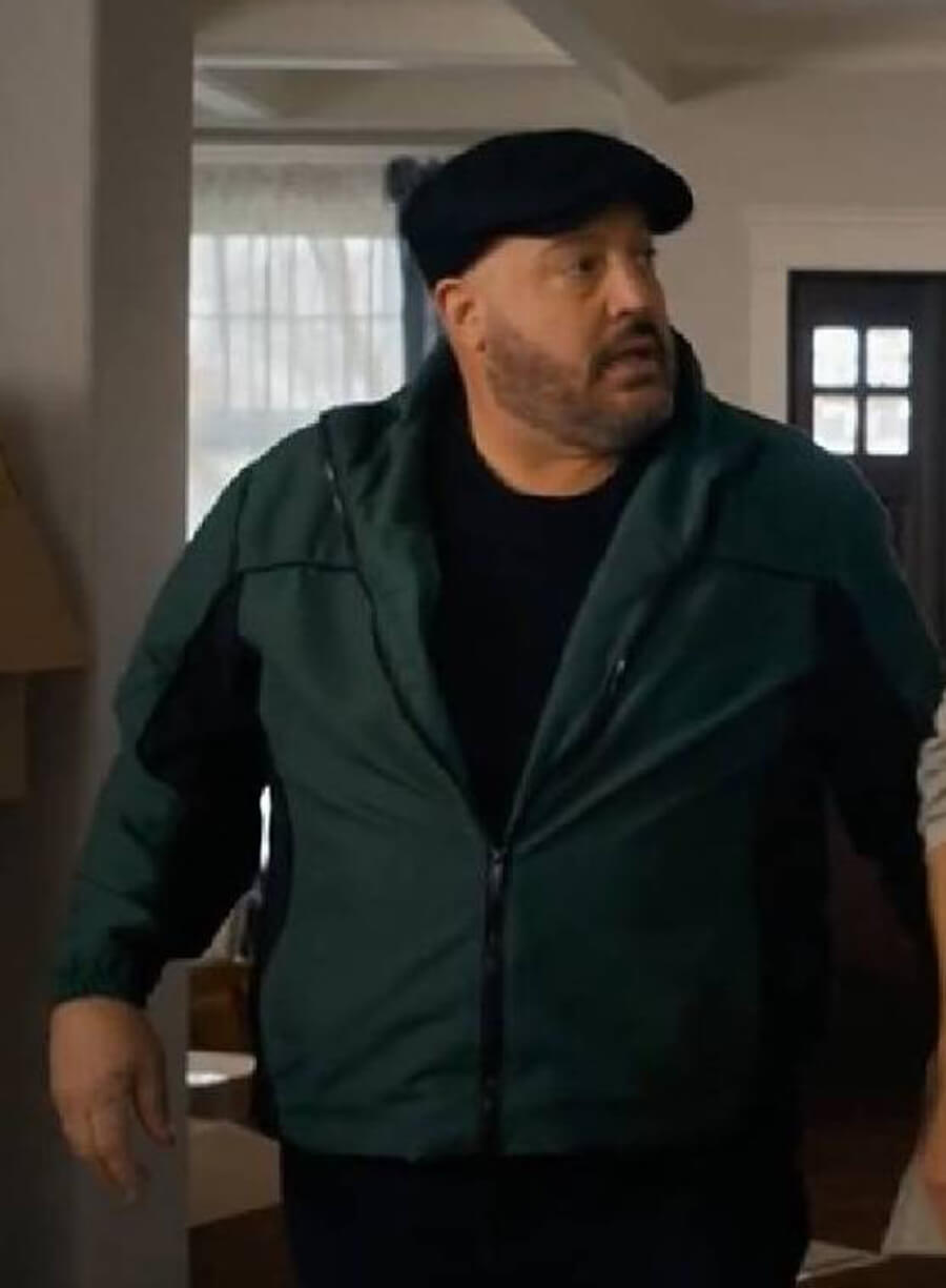 Harpoon Brain Jennings Inspired Green and Black Leather Jacket - Playdate 2025 Style