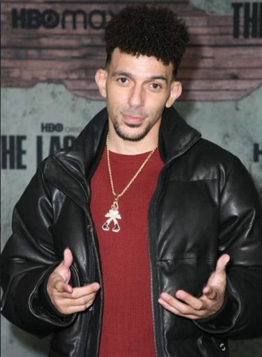 Harpoon Khleo Thomas Inspired Black Real Leather Leather Jacket - The Last of Us Style