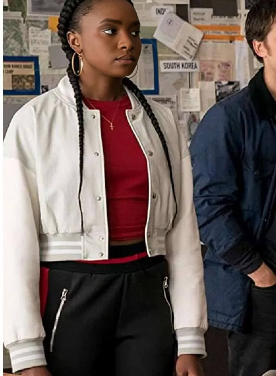 Harpoon Nile Inspired White Leather Jacket - The Old Guard Style