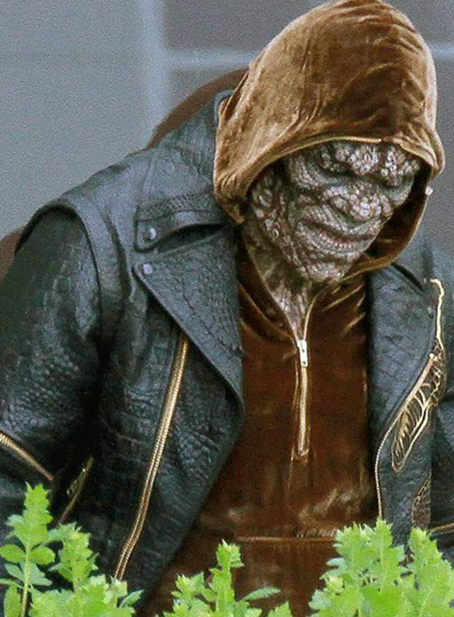 Harpoon Killer Croc Inspired Black Real Leather Leather Jacket - The Suicide Squad Style