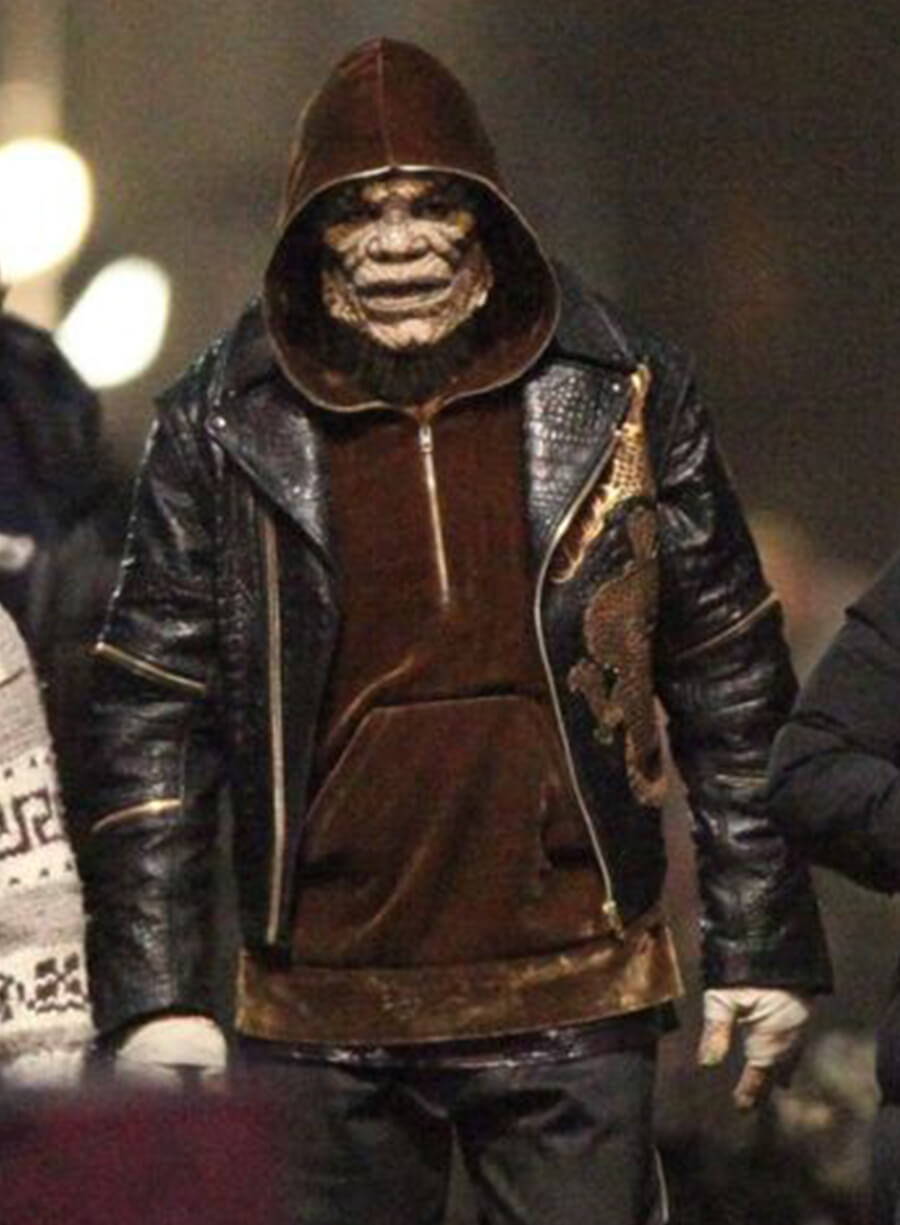 Harpoon Killer Croc Inspired Black Real Leather Leather Jacket - The Suicide Squad Style