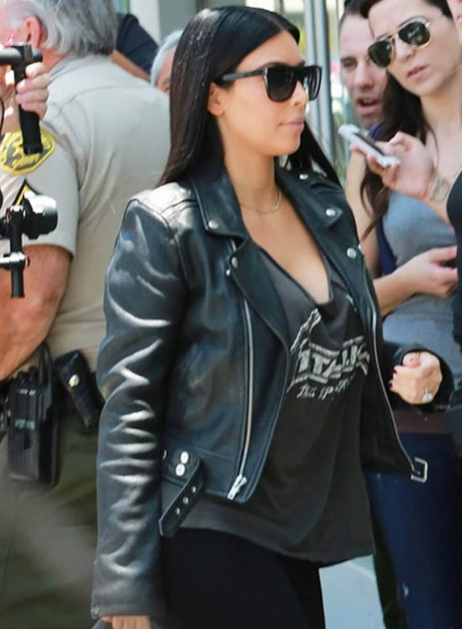 Harpoon Kim Kardashian Inspired Black Leather Jacket