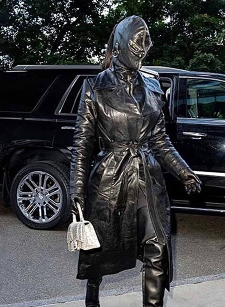 Harpoon Kim Kardashian Long Inspired Black Coat