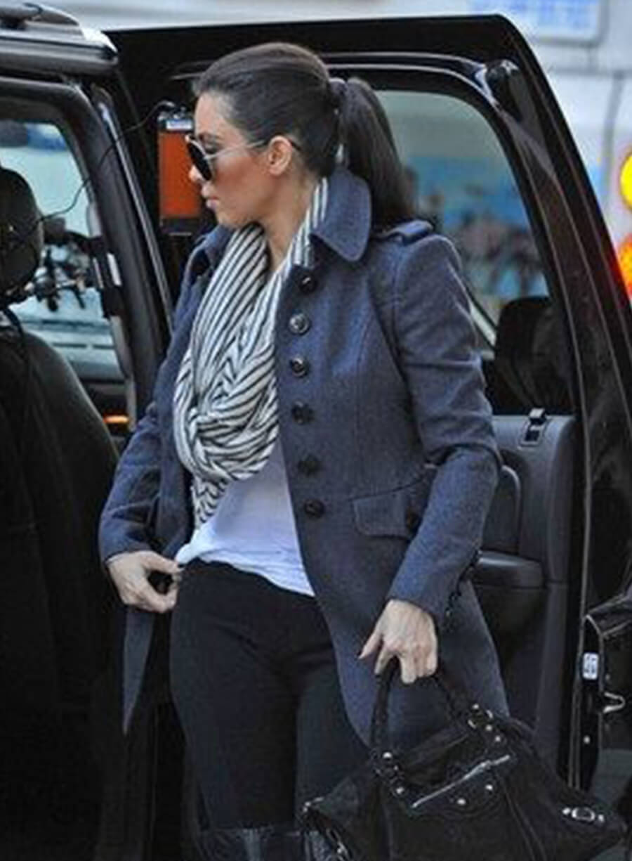 Harpoon Kim Kardashian Inspired Dark Blue Coat