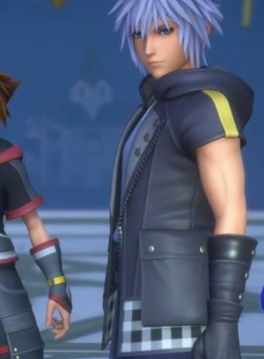 Harpoon Riku Inspired Black Hooded Jacket - Kingdom Hearts III Style