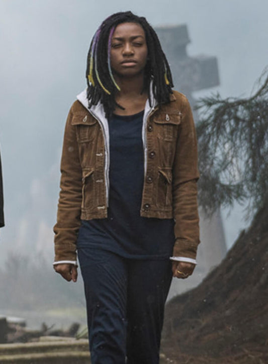 Harpoon Kirby Howell-Baptiste Inspired Brown Leather Jacket - The Sandman Style