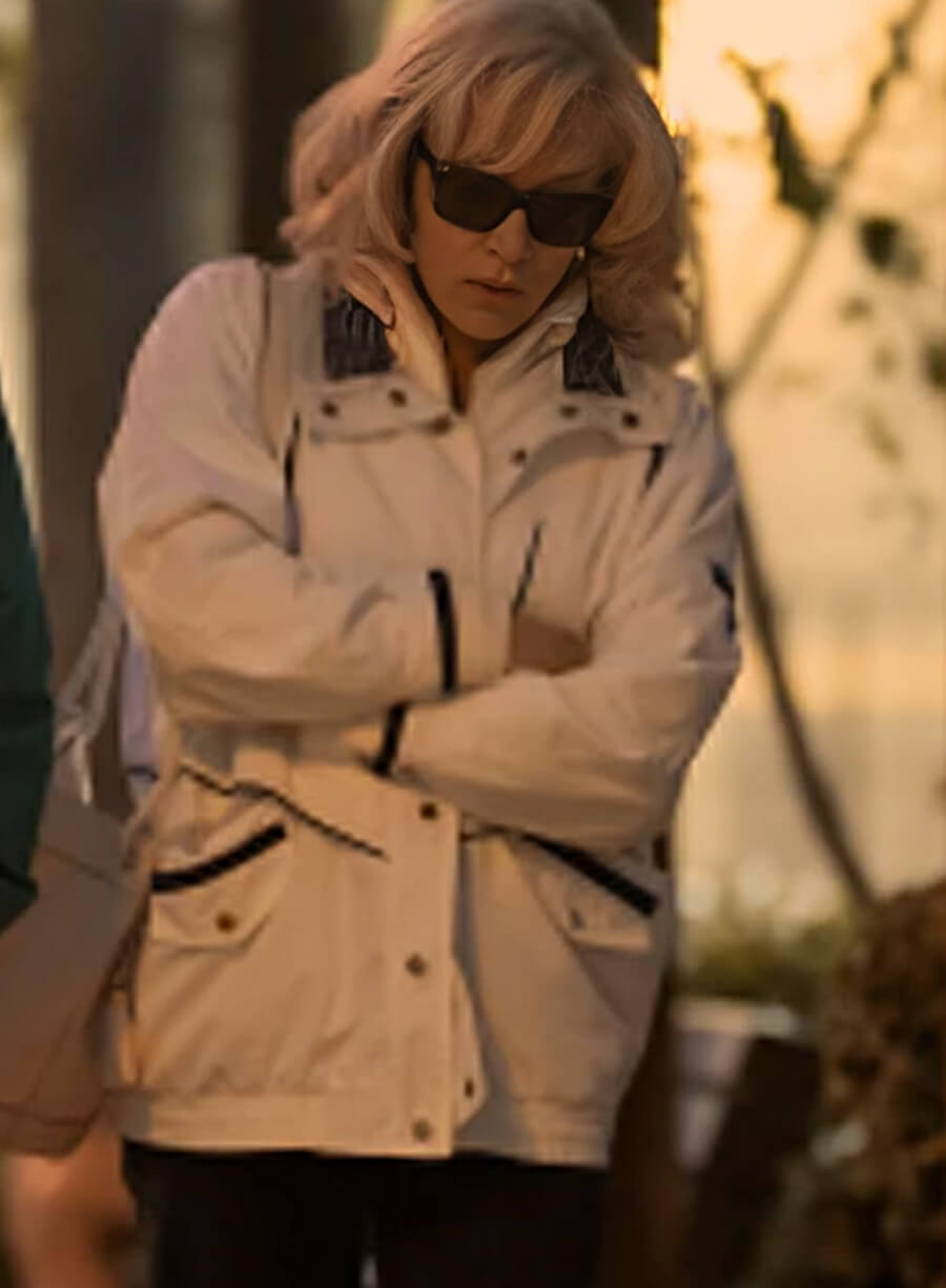 Harpoon Kitty Menendez Inspired White Leather Jacket - Monsters S02 Style