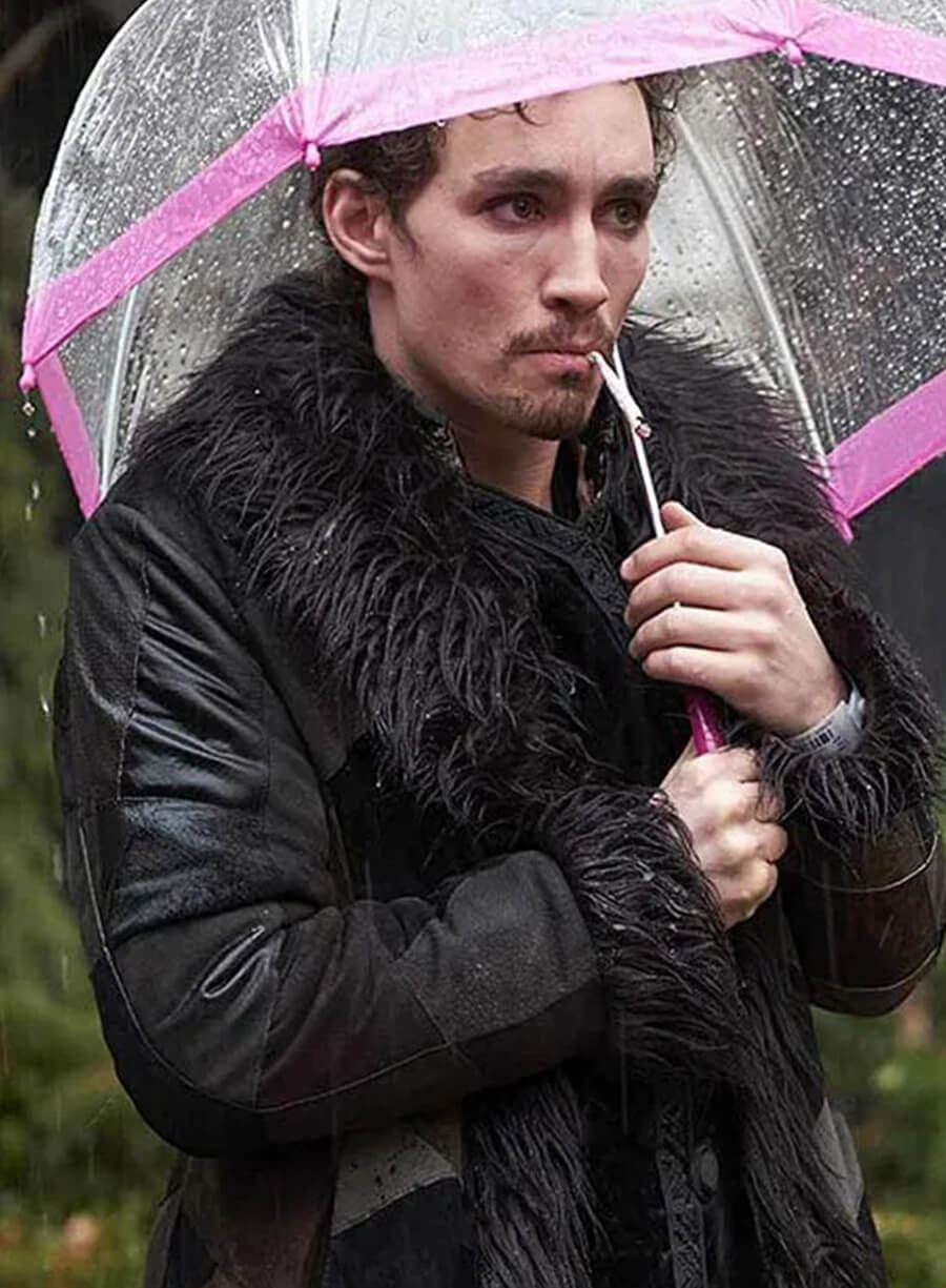 Harpoon Robert Sheehan Inspired Black Coat - The Umbrella Academy Style