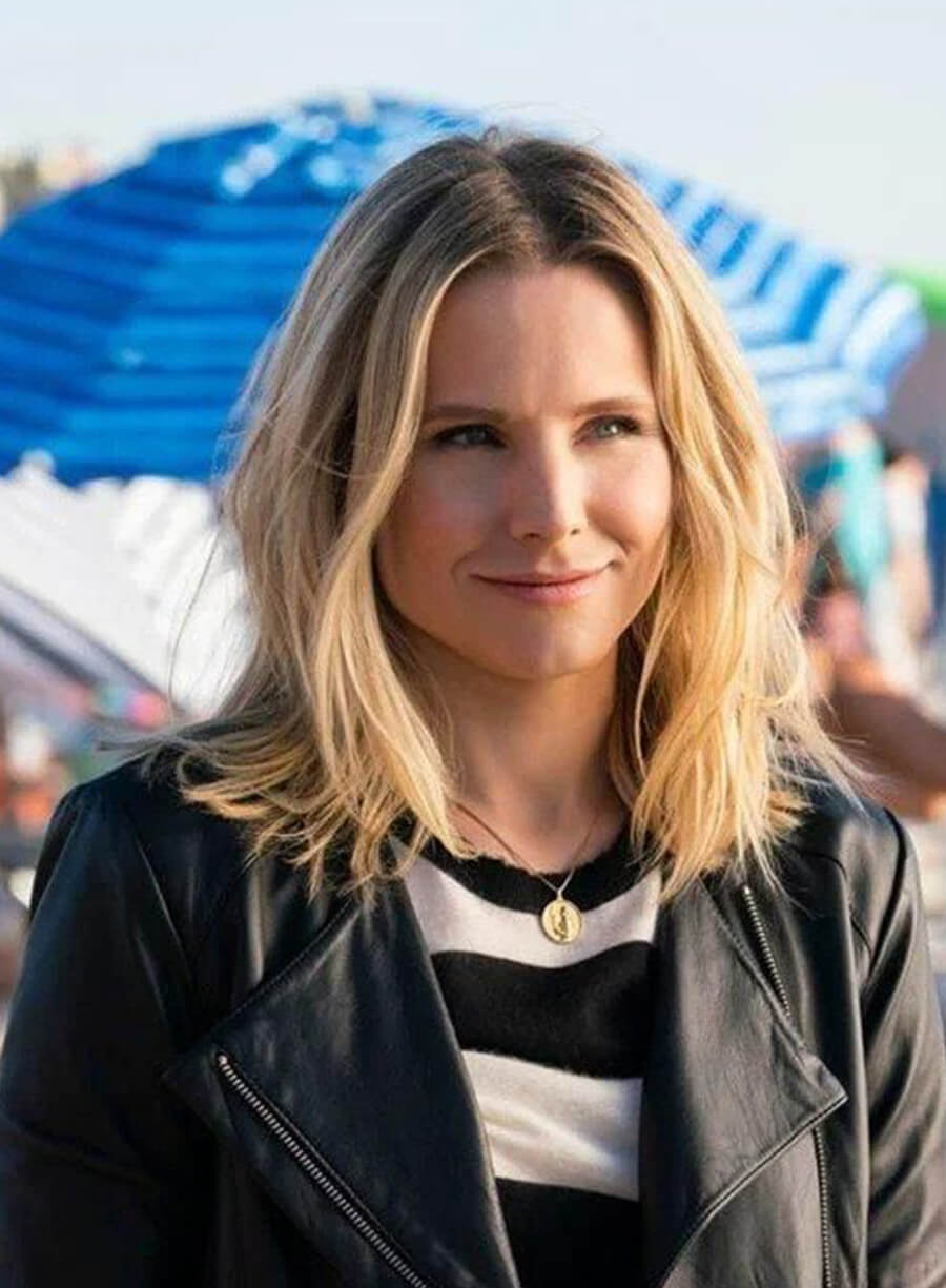 Harpoon Kristen Bell Inspired Black Real Leather Leather Jacket