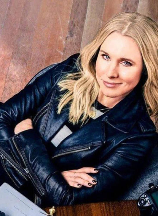 Harpoon Kristen Bell Inspired Black Real Leather Leather Jacket