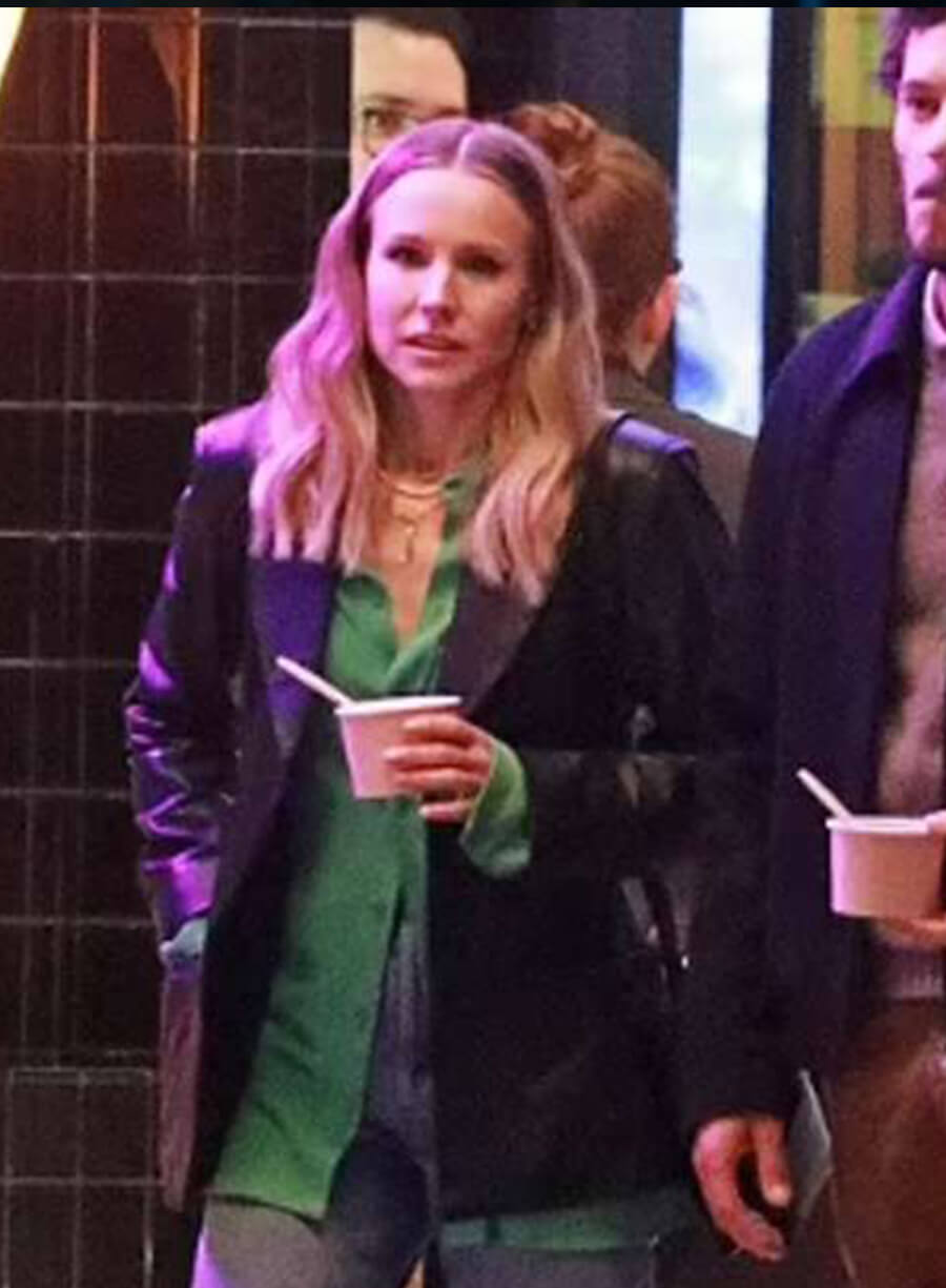 Harpoon Kristen Bell Inspired Black Real Leather Leather Jacket - Nobody Wants This Style