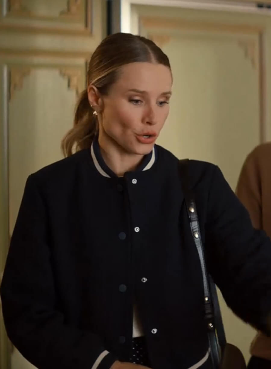 Harpoon Joanne Inspired Black Wool fabric Bomber Jacket - Nobody Wants This S01 Style