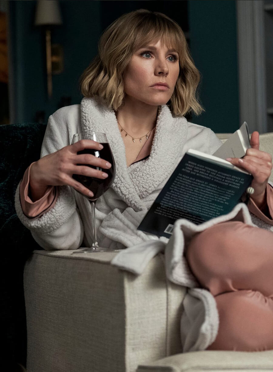 Harpoon Anna Inspired White Wool Fabric Coat - The Woman in the House Across the Street from the Girl in the Window Style