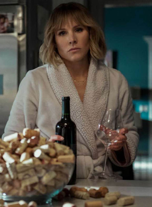 Harpoon Anna Inspired White Wool Fabric Coat - The Woman in the House Across the Street from the Girl in the Window Style