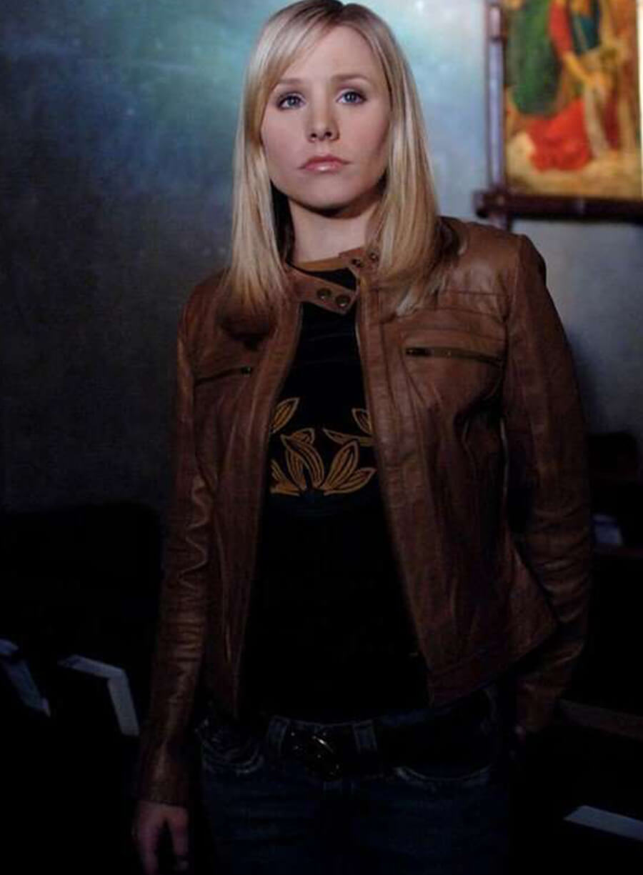 Harpoon Veronica Mars Inspired Brown Real Leather Leather Jacket