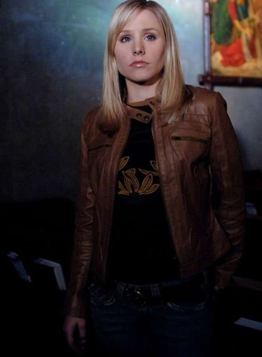 Harpoon Veronica Mars Inspired Brown Real Leather Leather Jacket