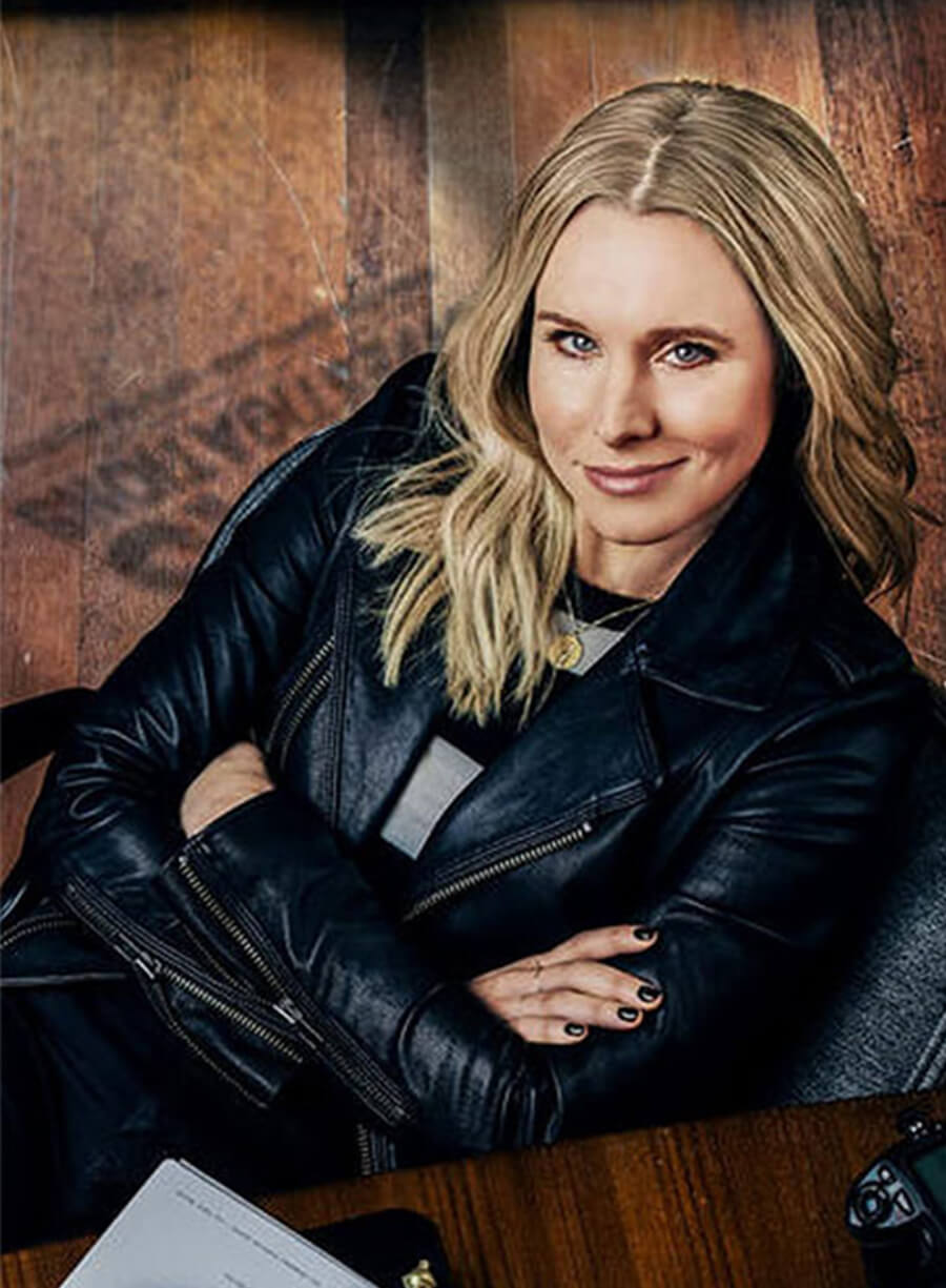 Harpoon Veronica Mars Inspired Black Leather Jacket - Veronica Mars S04 Style